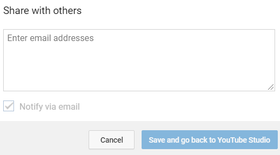Email YouTube Private Video