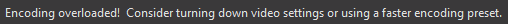 Encoder Preset OBS