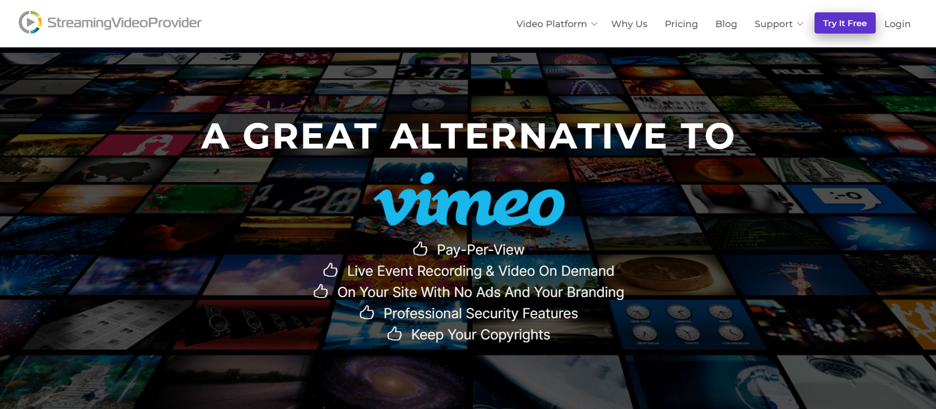 Vimeo Live Streaming Alternatives with Pay-Per-View