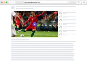 Live Chat Widget with simulated live VOD streaming