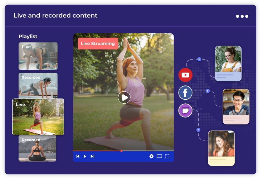 Live and recorded content