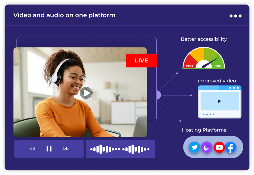 Video and audio on one platform